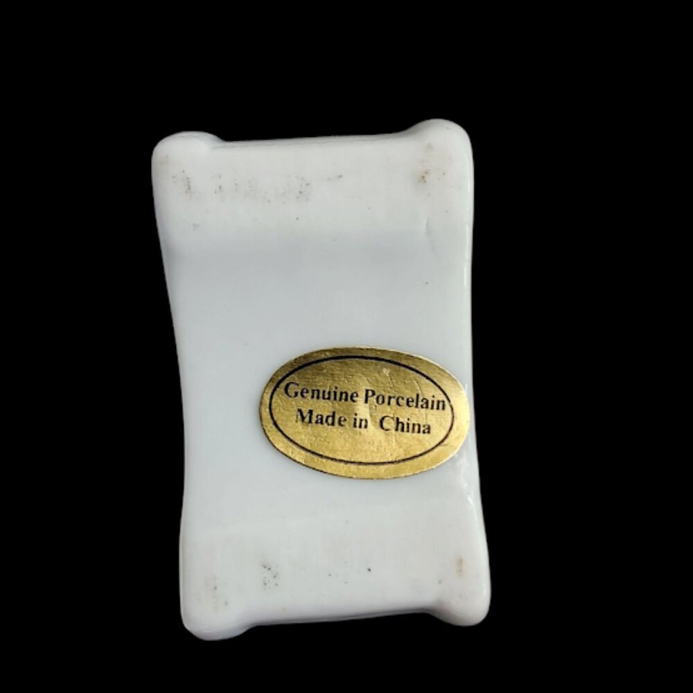 Napkin Rings Holders Vintage Porcelain Floral Set Of 4 - Picture 4 of 7